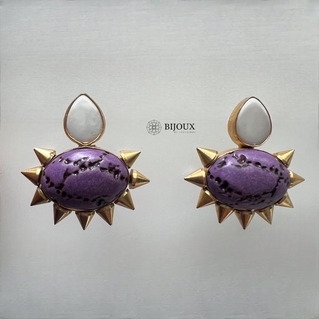 MOTHER OF PEARL HANDMADE NATURAL STONE EARRINGS ER241