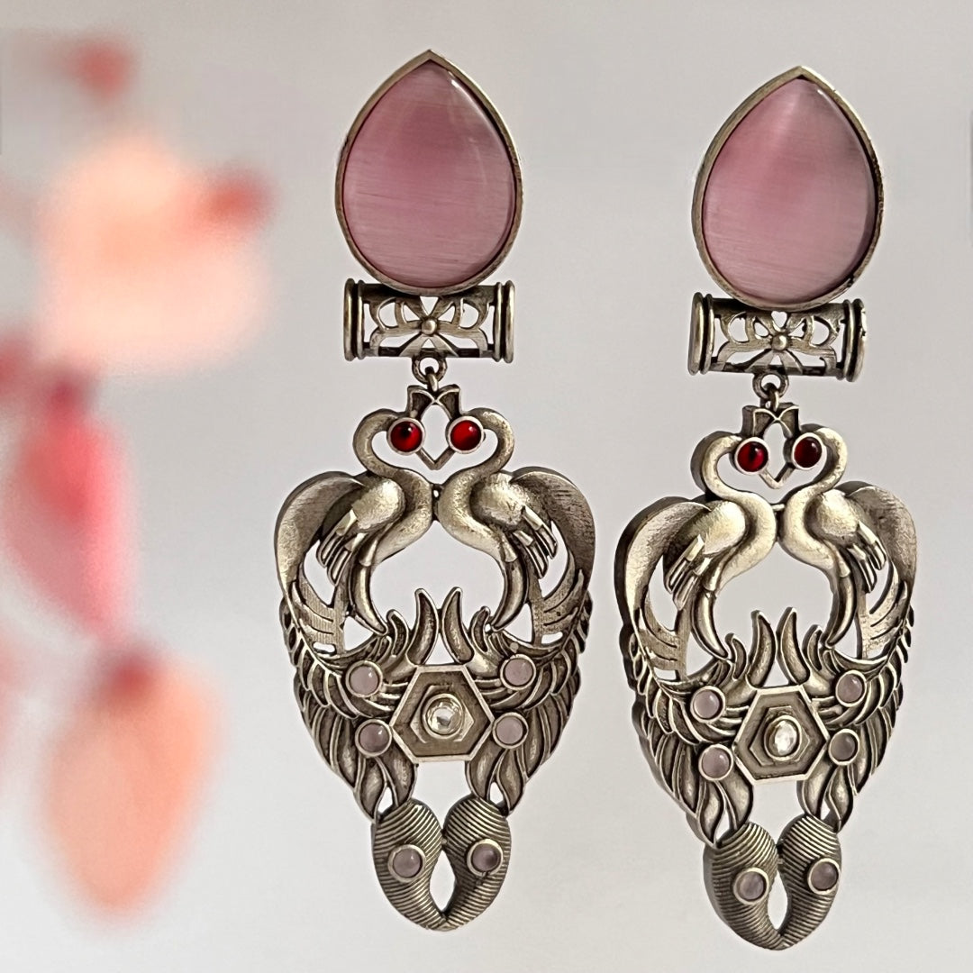 VIBER SEMI-HANDMADE MONALISA STONE EARRINGS ER203