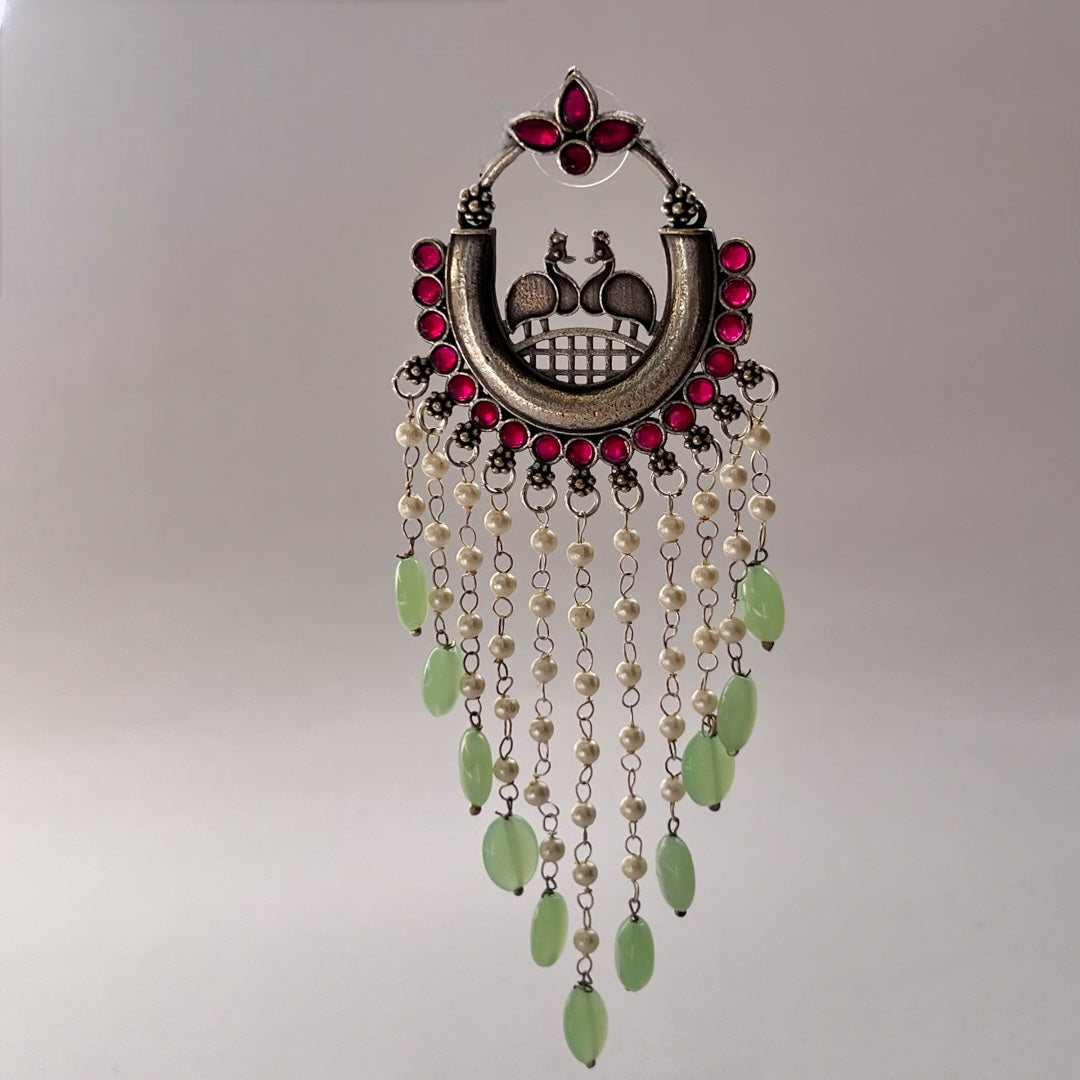 UDHAYA SILVER LOOK ALIKE SEMI-HANDMADE EARRING ER248