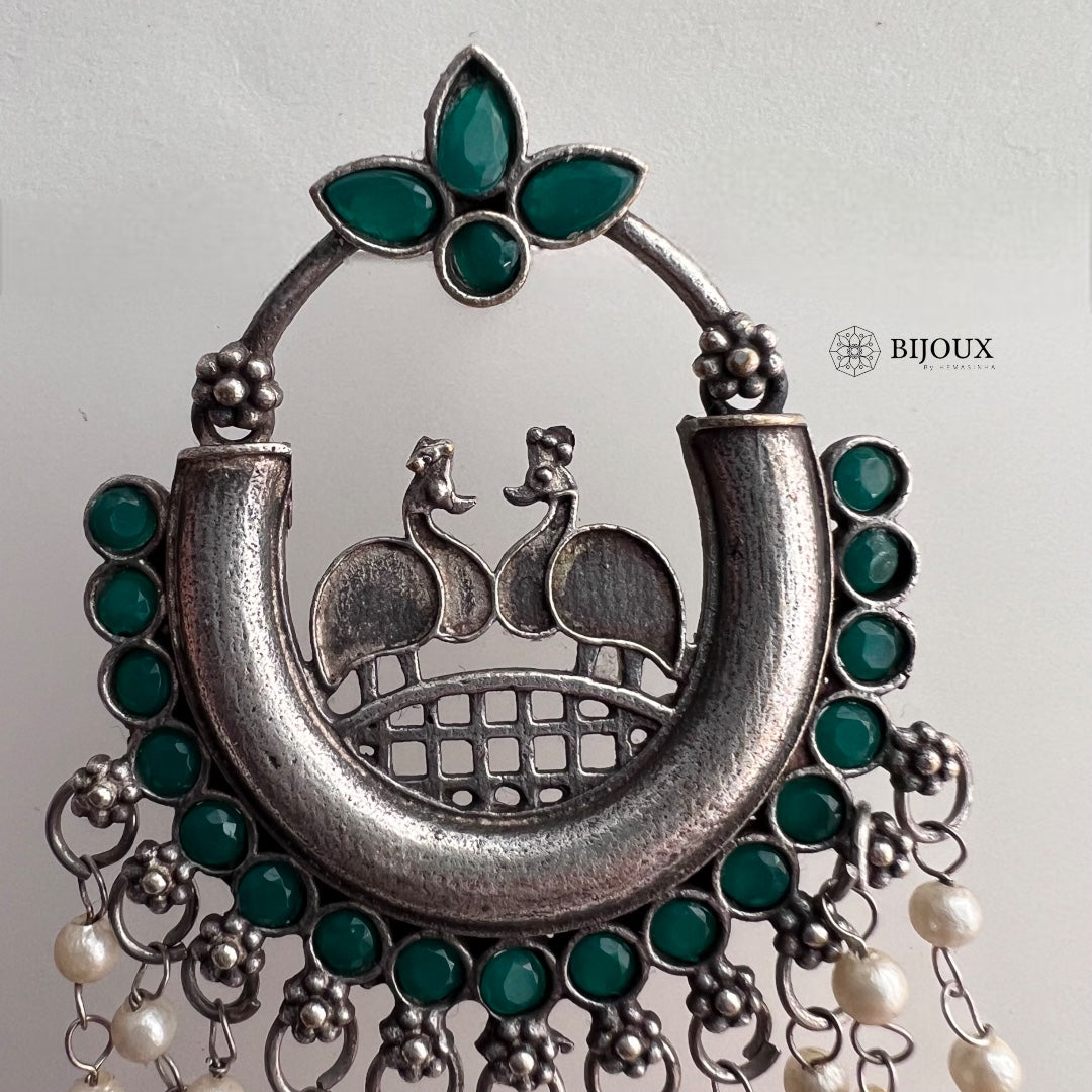 UDHAYA SILVER LOOK ALIKE SEMI-HANDMADE EARRING ER248
