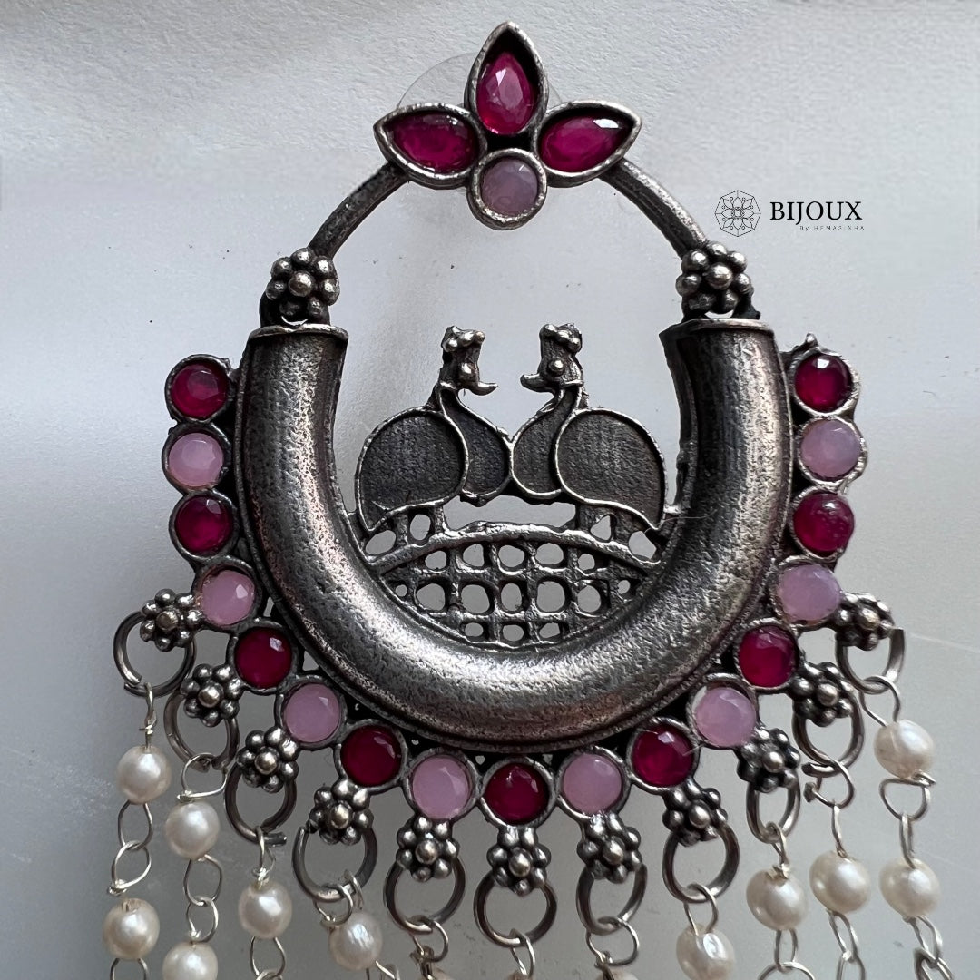 UDHAYA SILVER LOOK ALIKE SEMI-HANDMADE EARRING ER248