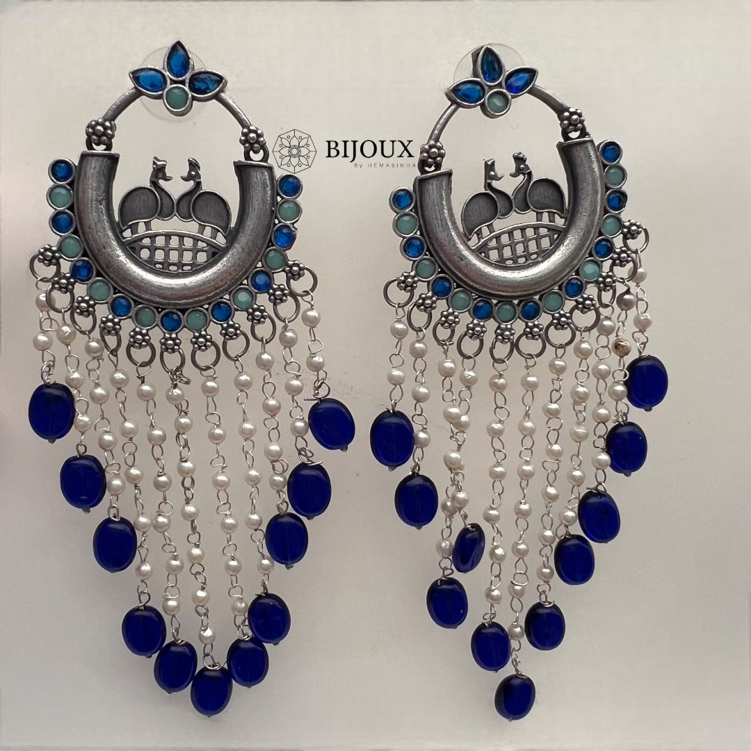 UDHAYA SILVER LOOK ALIKE SEMI-HANDMADE EARRING ER248