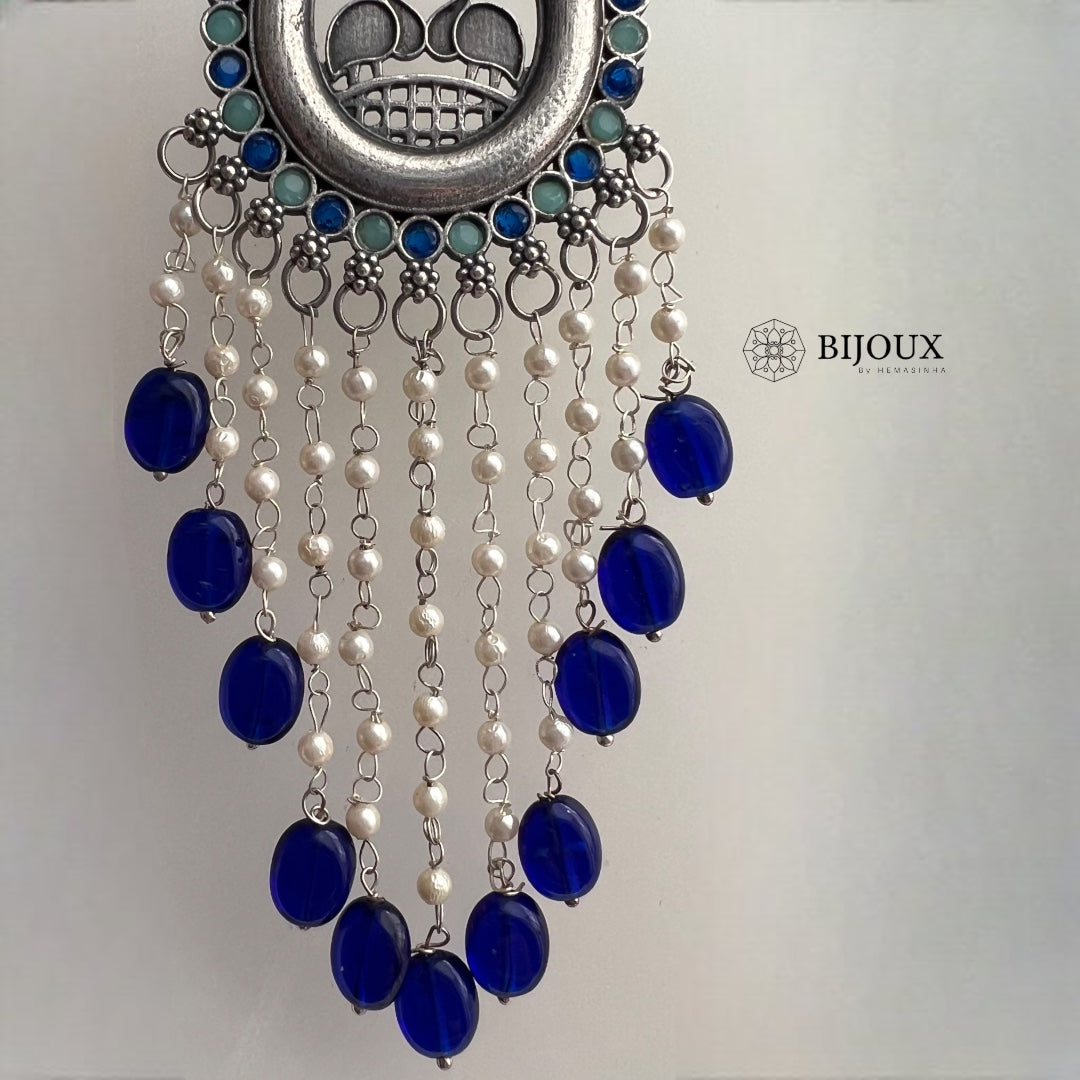 UDHAYA SILVER LOOK ALIKE SEMI-HANDMADE EARRING ER248