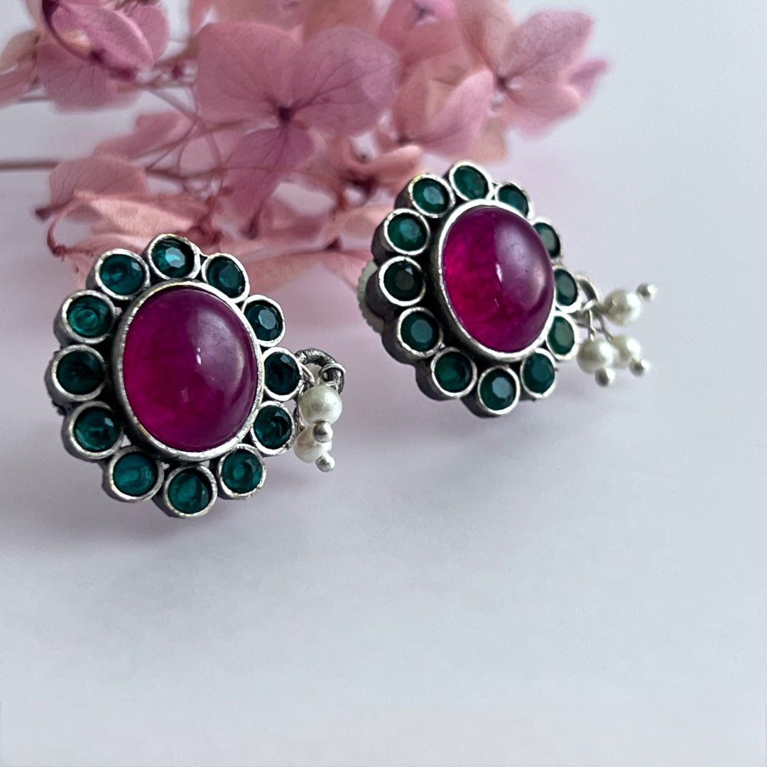 RYLEE BIJOUX PREMIUM AND EXCLUSIVE RUSTIC FINISH HANDMADE CHOKER WITH EARRINGS CH303