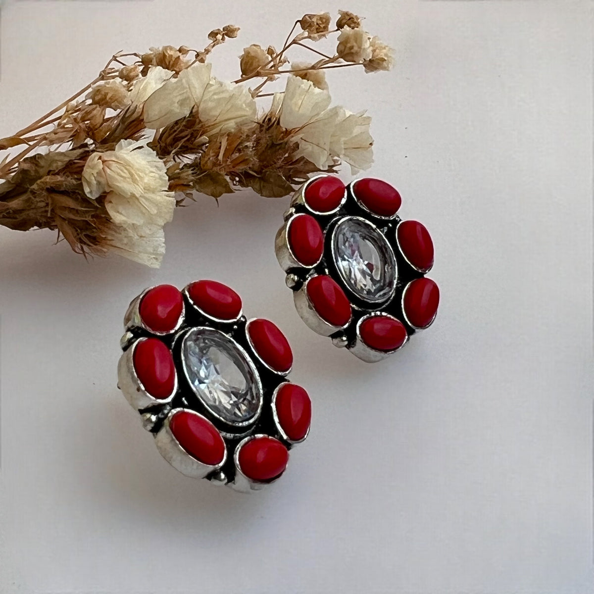 YONITA GOLD-TONED MONALISA PREMIUM STUDS WITH AD STONES ER568