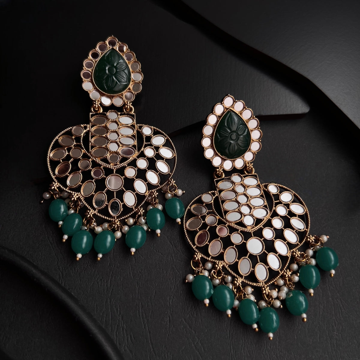 SIMA MIRROR GOLD-TONED EARRING -ER308