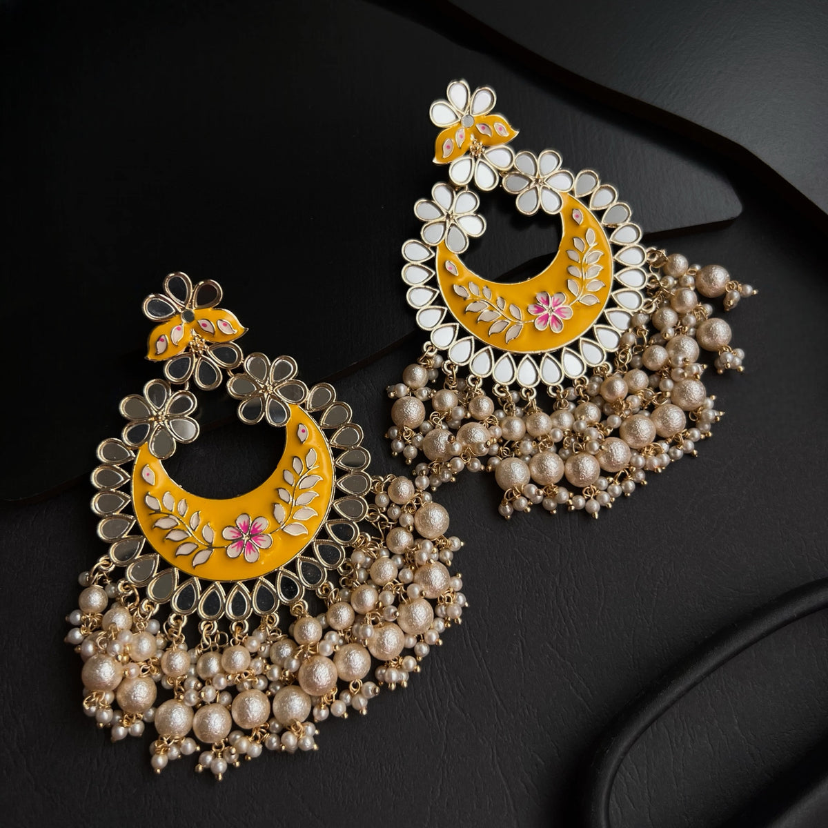 KARNA MIRROR GOLD-TONED EARRING -ER309