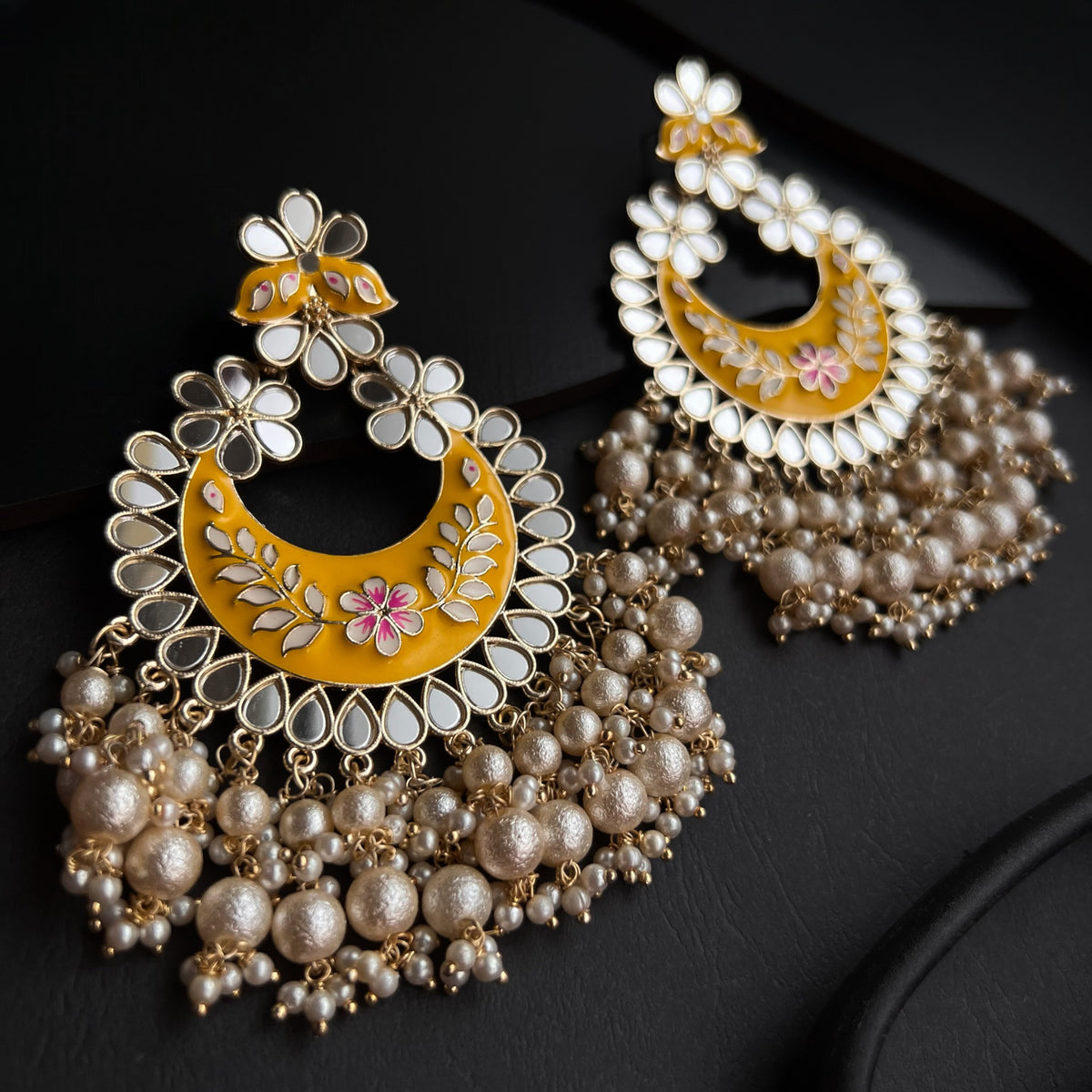 KARNA MIRROR GOLD-TONED EARRING -ER309