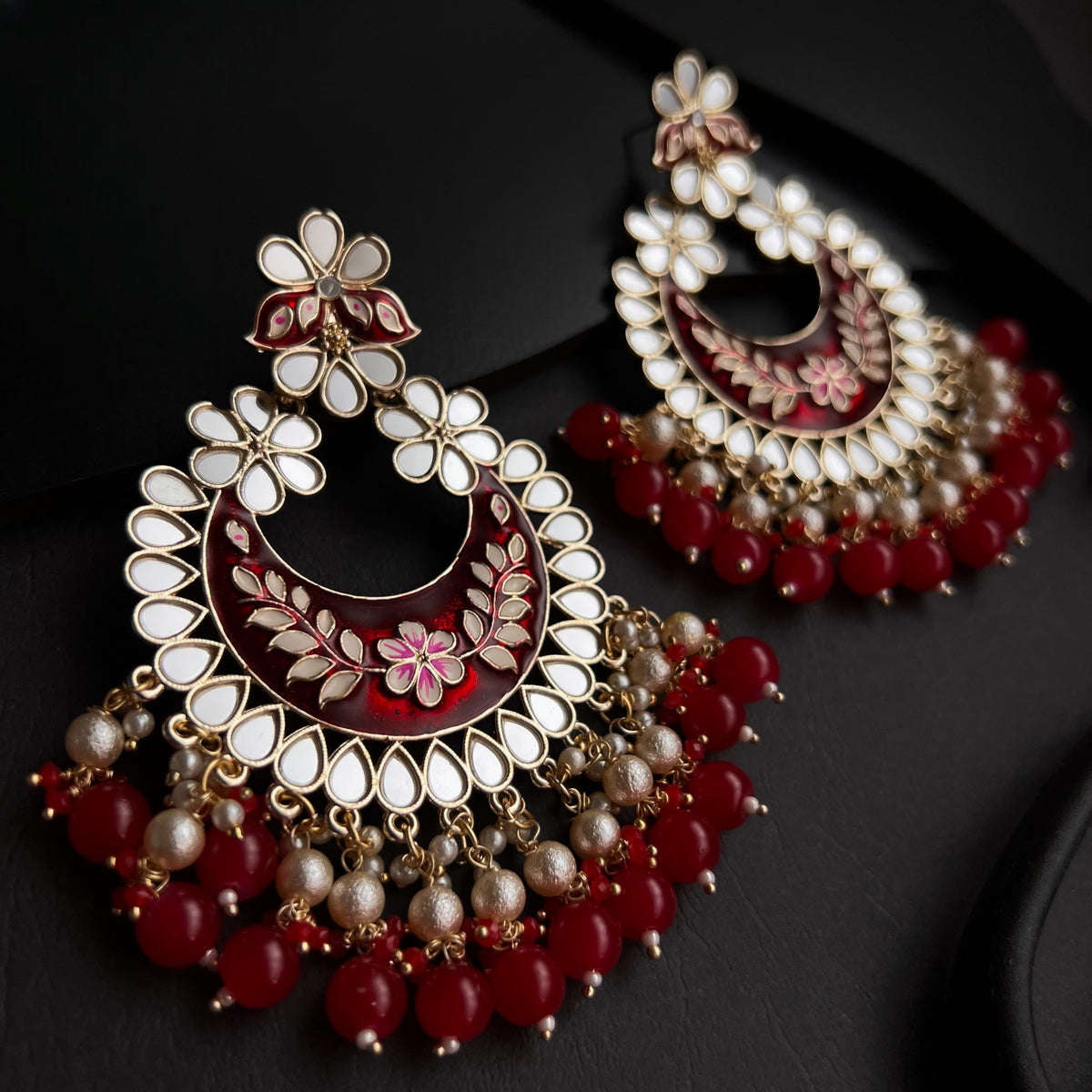 KARNA MIRROR GOLD-TONED EARRING -ER309