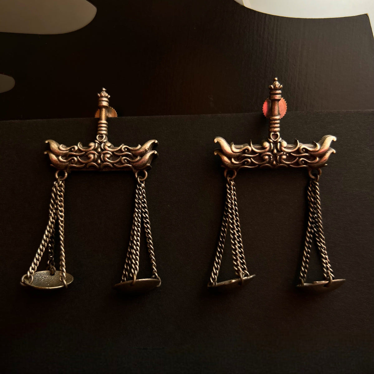 MY LORD SEMI HANDMADE BRASS RAW AND RUSTIC EARRINGS ER438