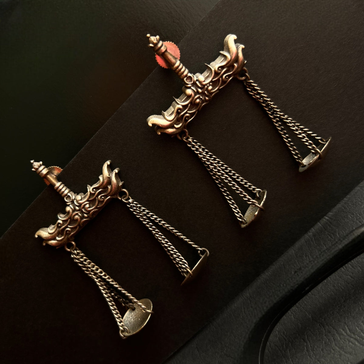 MY LORD SEMI HANDMADE BRASS RAW AND RUSTIC EARRINGS ER438