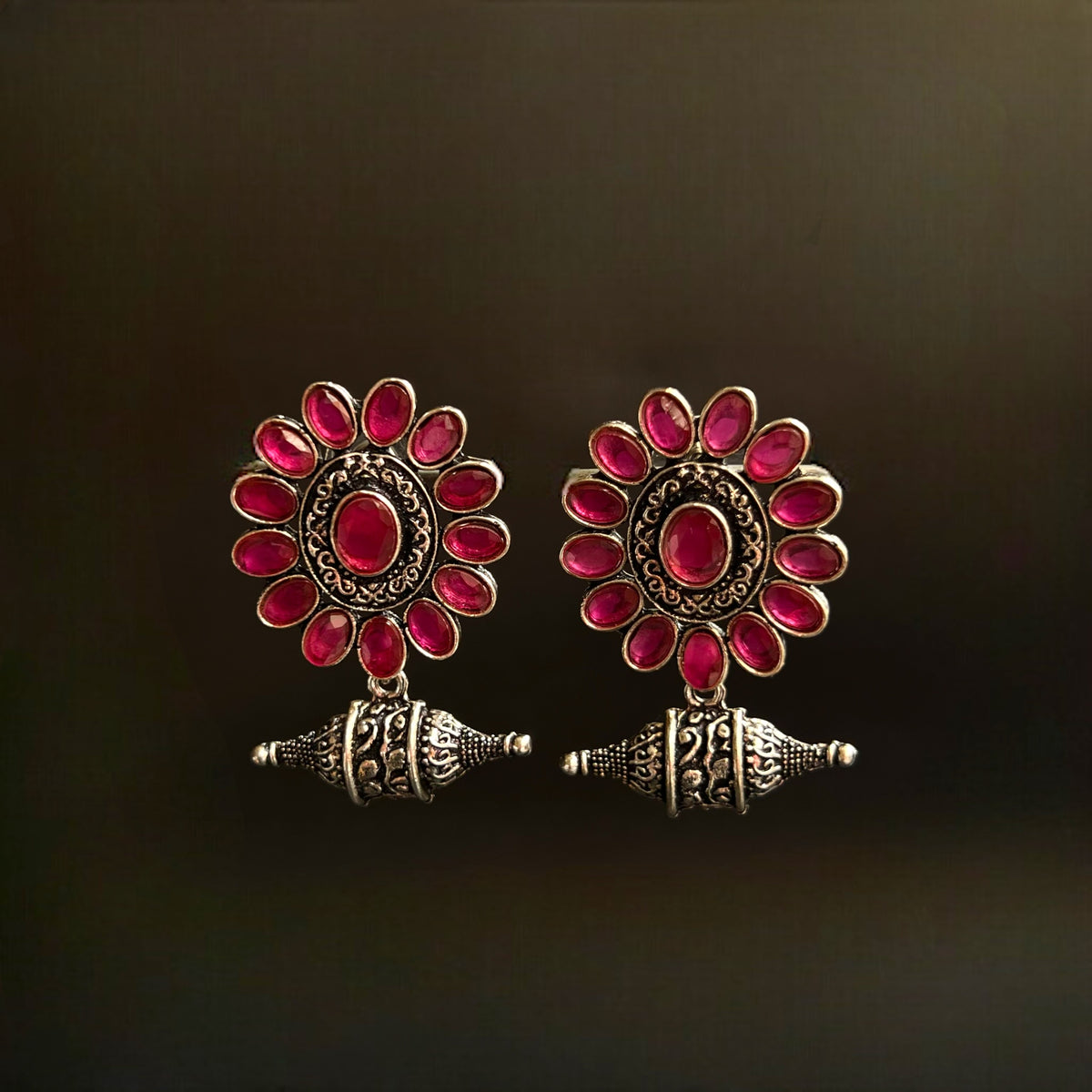 PAVI MIXED GLASS STONE STUDS ER254