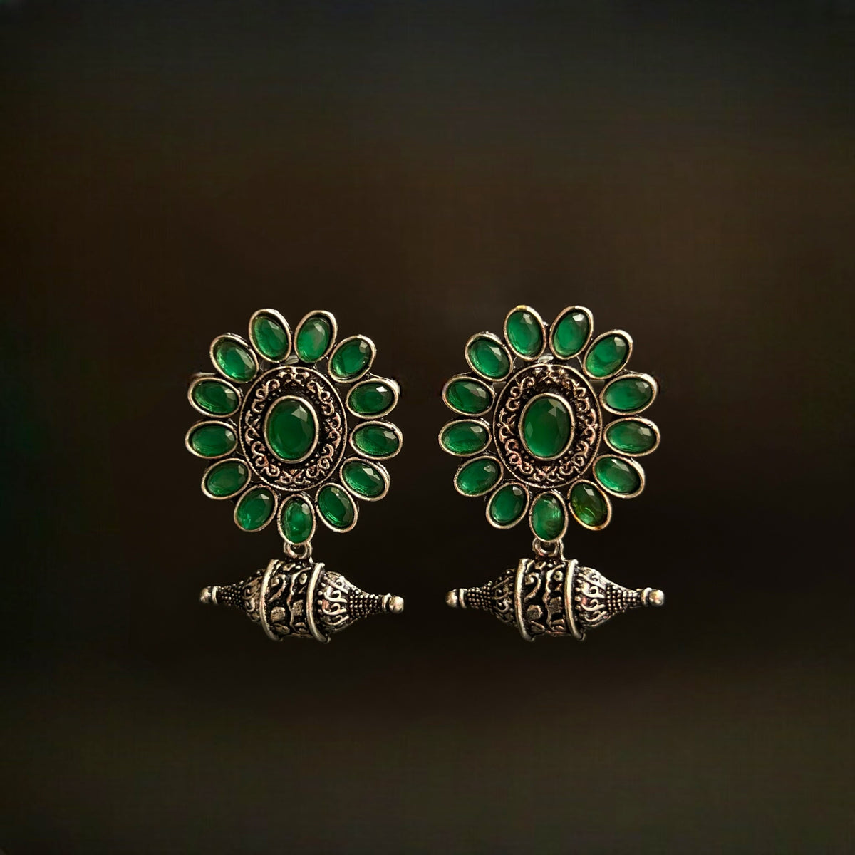 PAVI MIXED GLASS STONE STUDS ER254
