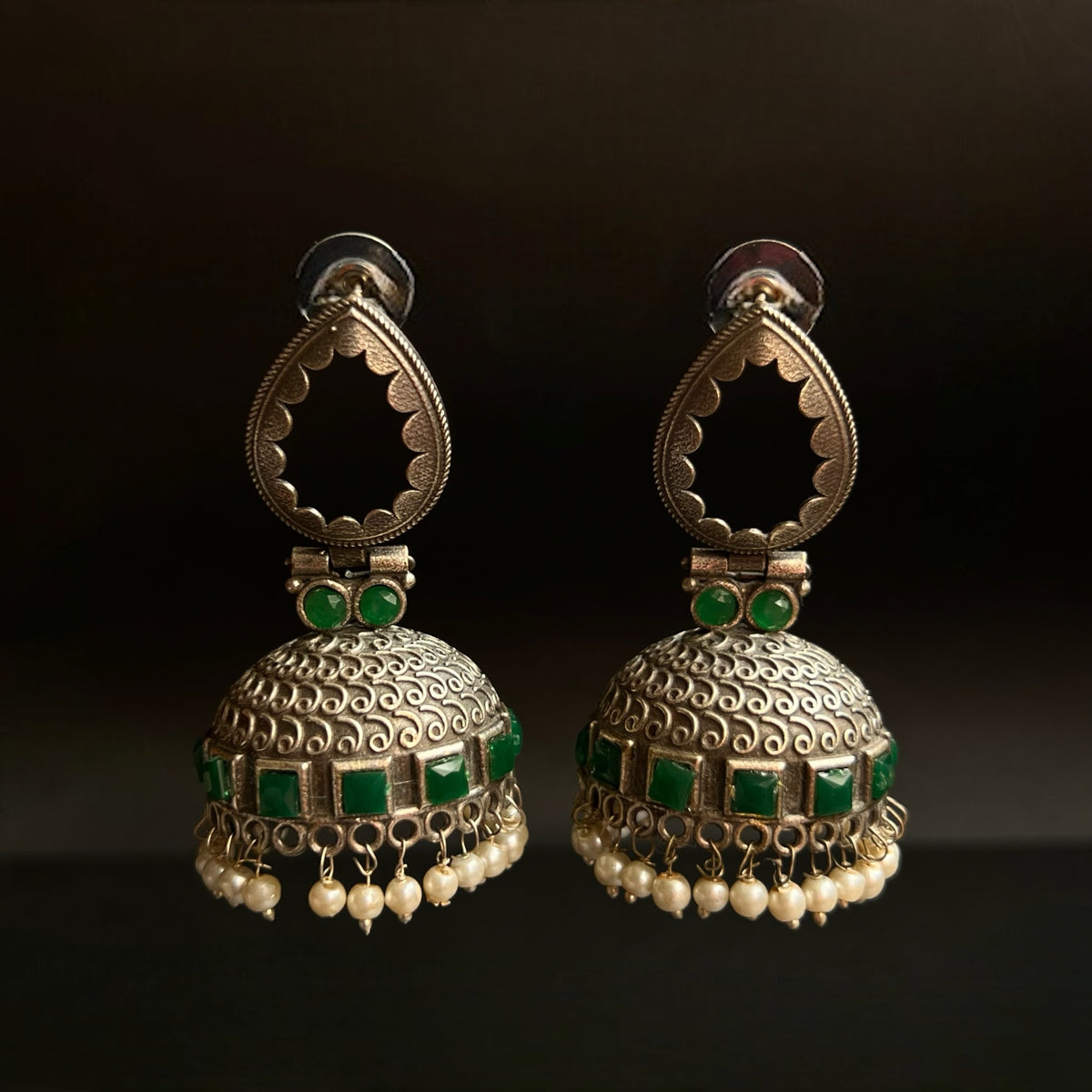 RINA SEMI HANDMADE BRASS JHUMKAS/EARRINGS ER305