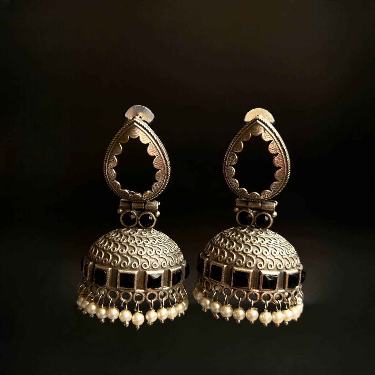 RINA SEMI HANDMADE BRASS JHUMKAS/EARRINGS ER305