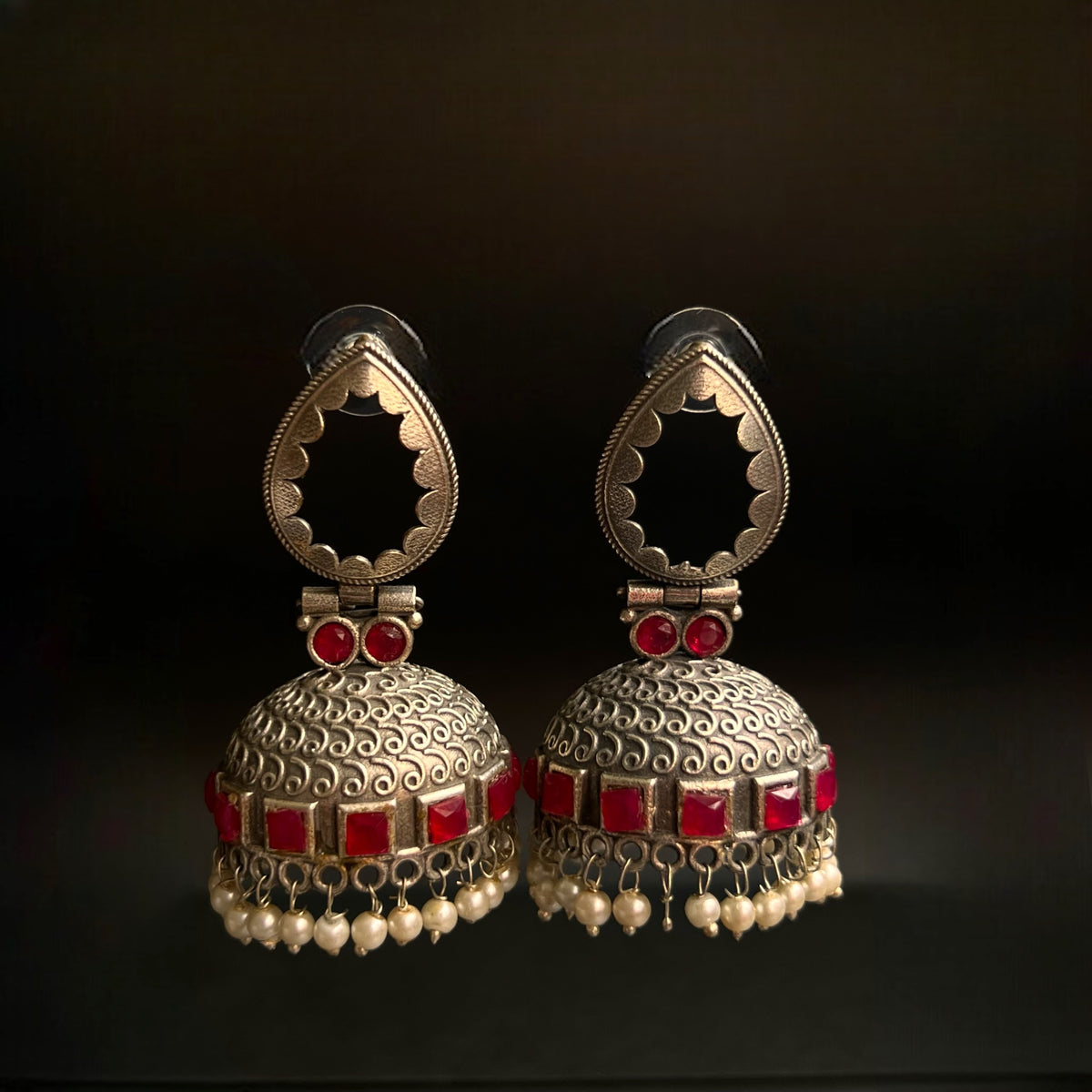 RINA SEMI HANDMADE BRASS JHUMKAS/EARRINGS ER305