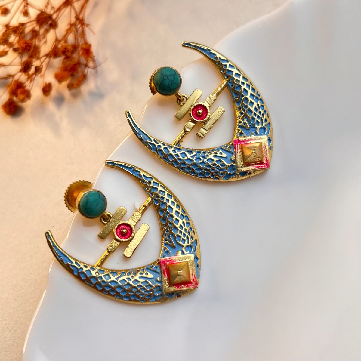 NIROSHA SEMI HANDMADE ANTIQUE EARRING/ DANGLER ER312