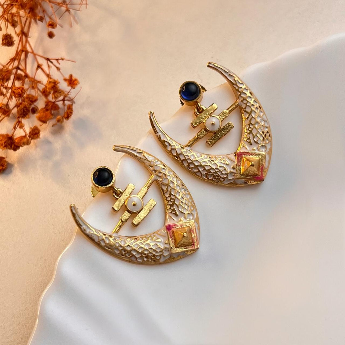 NIROSHA SEMI HANDMADE ANTIQUE EARRING/ DANGLER ER312