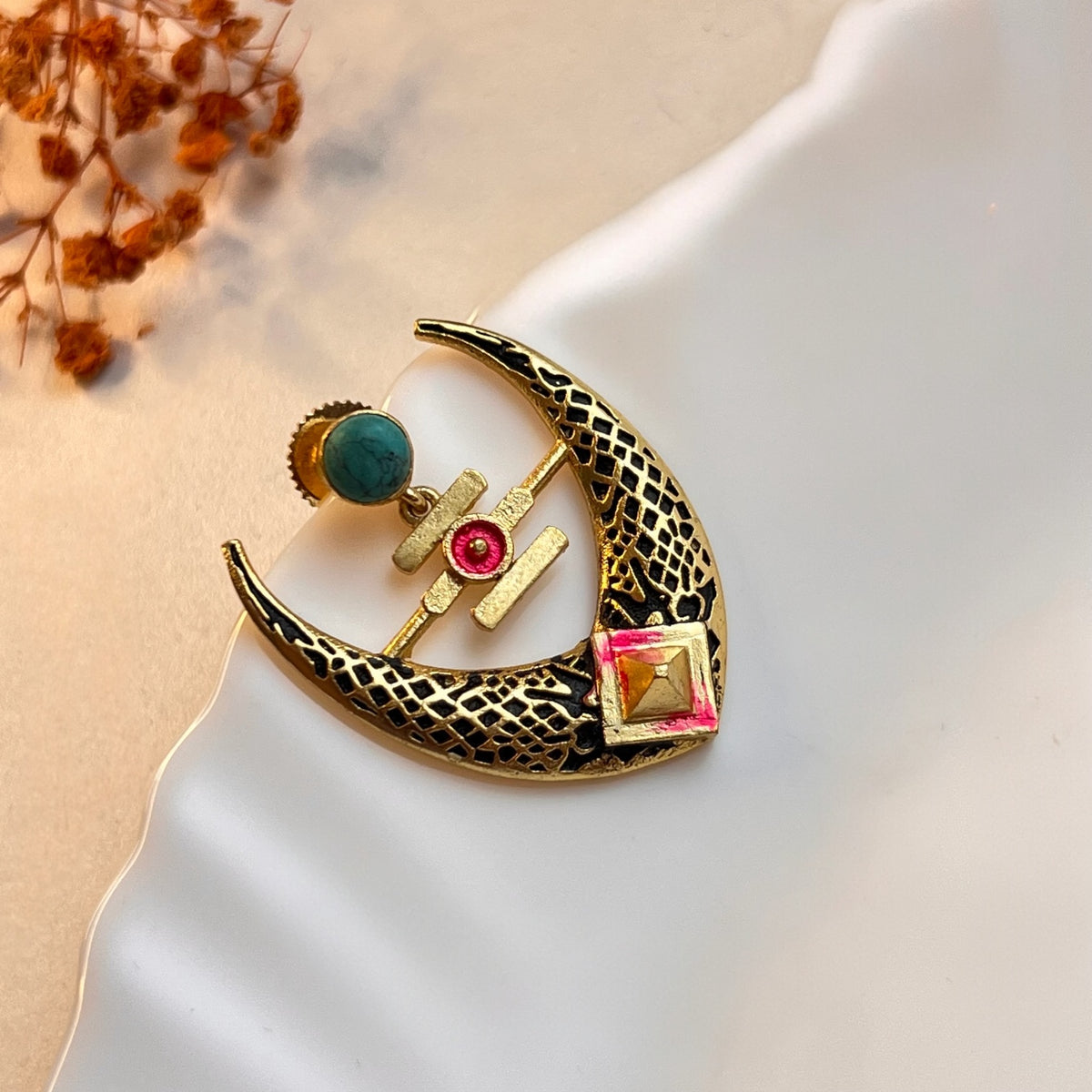 NIROSHA SEMI HANDMADE ANTIQUE EARRING/ DANGLER ER312