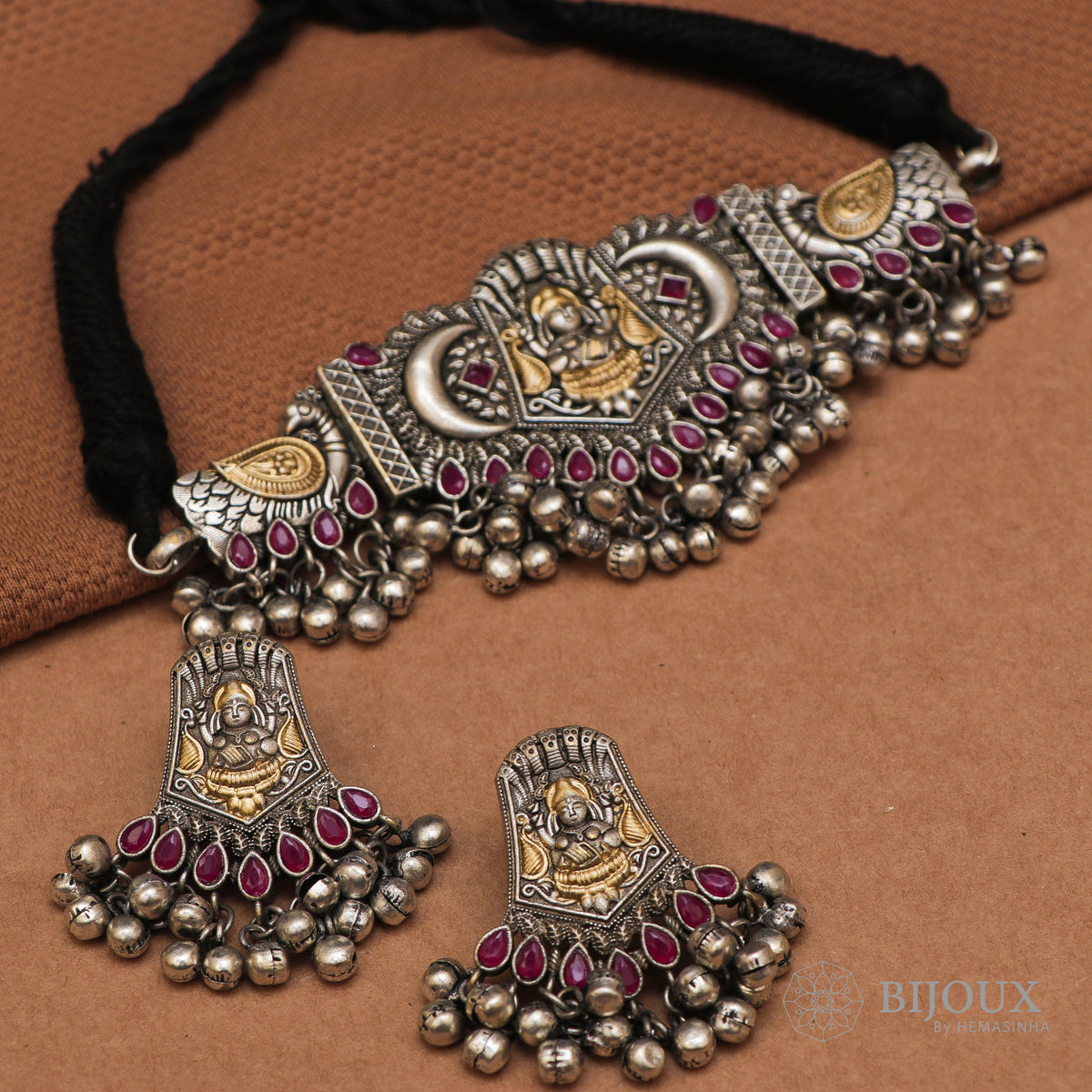 PIRAMA BIJOUX PREMIUM SEMI HANDMADE CHOKER WITH EARRINGS CH65