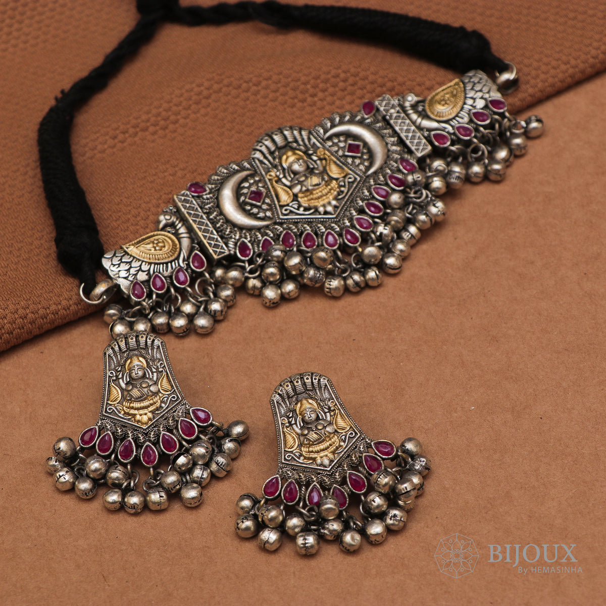 PIRAMA BIJOUX PREMIUM SEMI HANDMADE CHOKER WITH EARRINGS CH65
