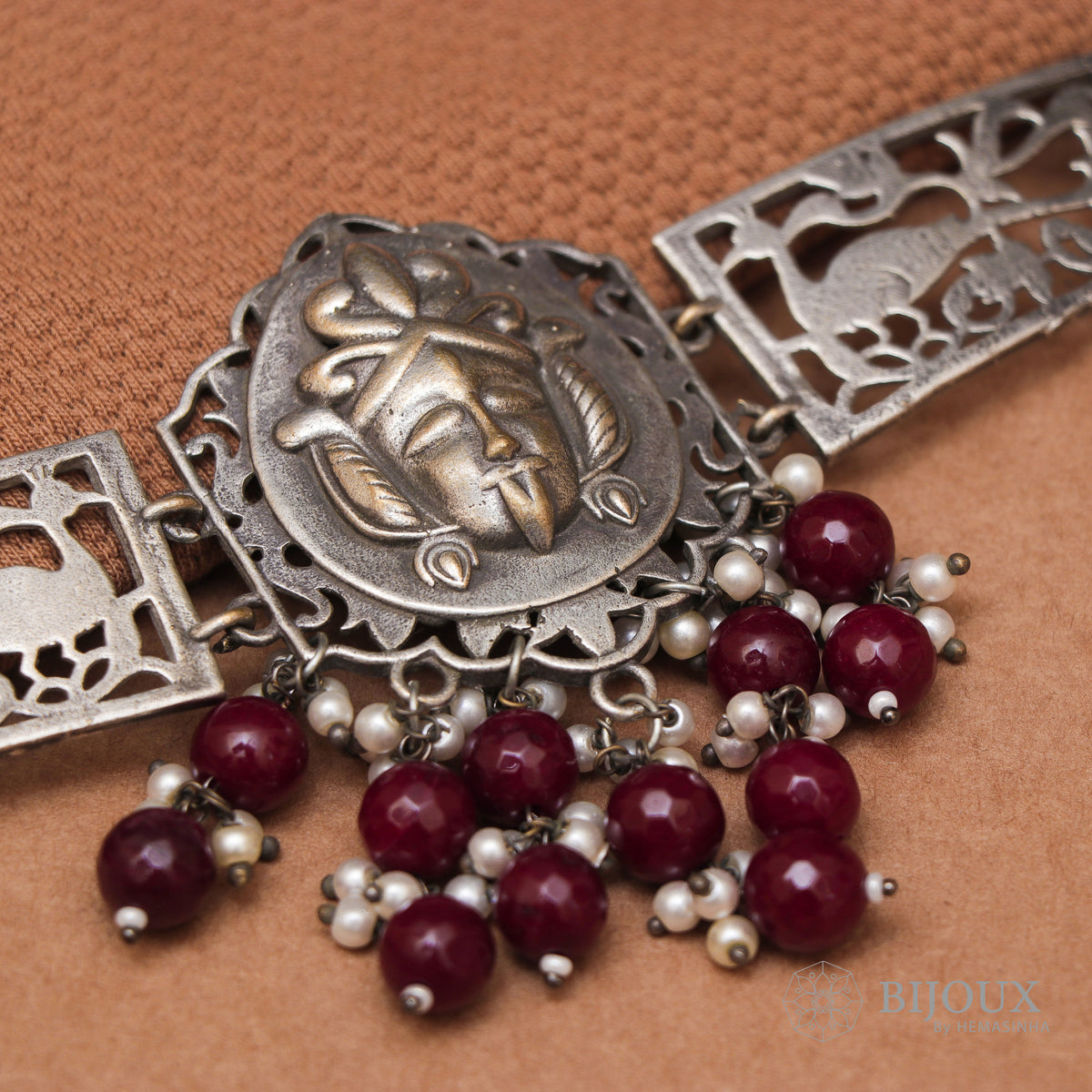 NIRAYA BIJOUX PREMIUM SEMI HANDMADE CHOKER WITH EARRINGS CH67