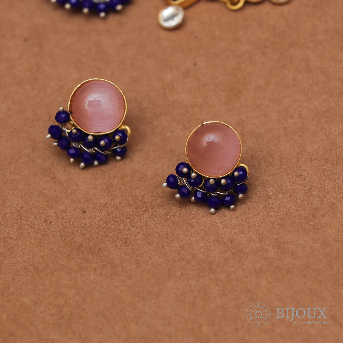 QUEENS BIJOUX HANDMADE MONALISA MINIMALIST CHOKER WITH EARRINGS CH46