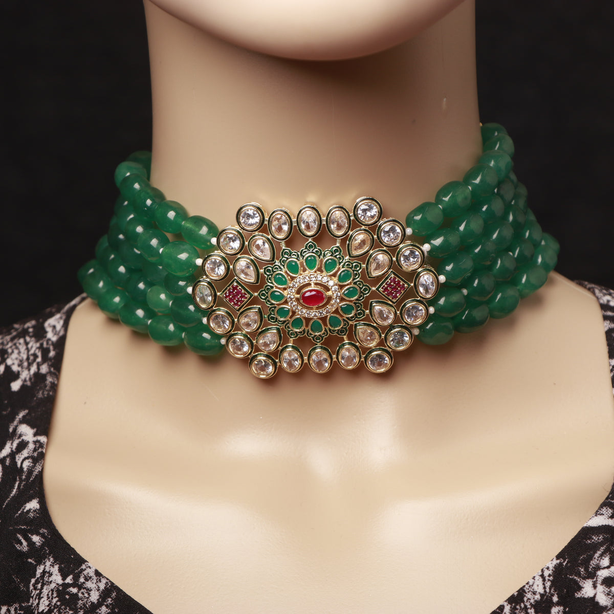 EDEN BIJOUX PREMIUM AND EXCLUSIVE MONALISA HANDMADE CHOKER WITH EARRINGS CH212
