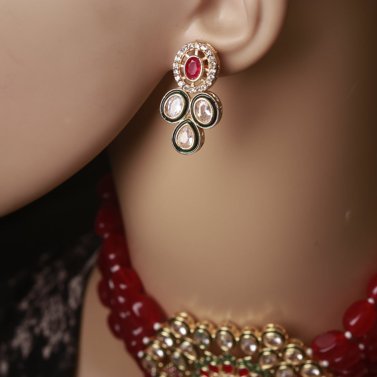 EDEN BIJOUX PREMIUM AND EXCLUSIVE MONALISA HANDMADE CHOKER WITH EARRINGS CH212