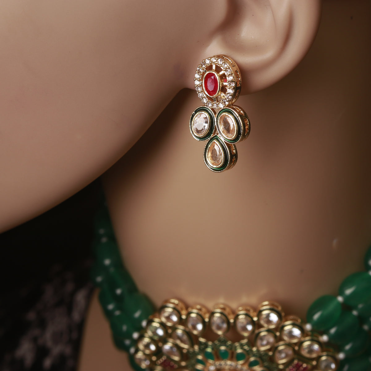 EDEN BIJOUX PREMIUM AND EXCLUSIVE MONALISA HANDMADE CHOKER WITH EARRINGS CH212