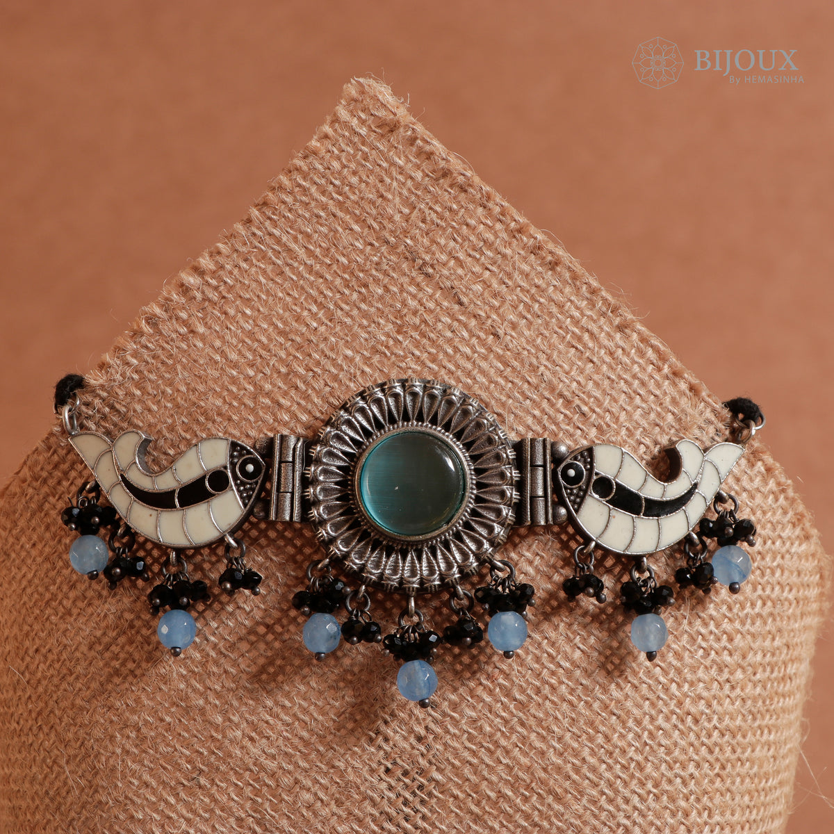 KADHIRSHA MONALISA STONE RAW AND RUSTIC HANDMADE CHOKER SET CH93
