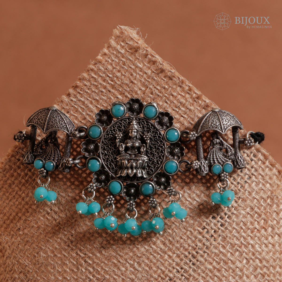 NITHU BIJOUX RAW AND RUSTIC SEMI HANDMADE CHOKER WITH EARRINGS CH95