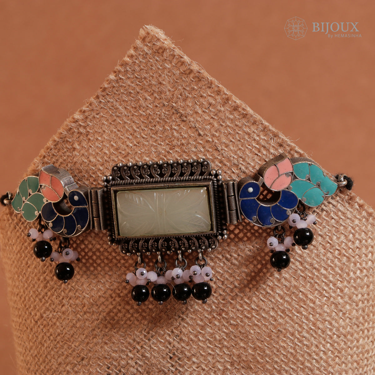 GYPSY CARVING STONE RAW AND RUSTIC HANDMADE CHOKER SET CH92