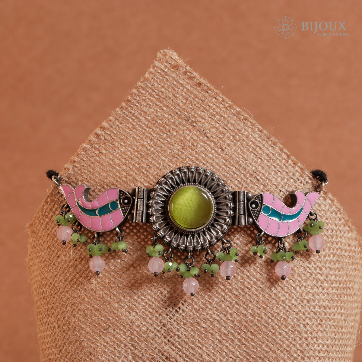 KADHIRSHA MONALISA STONE RAW AND RUSTIC HANDMADE CHOKER SET CH93