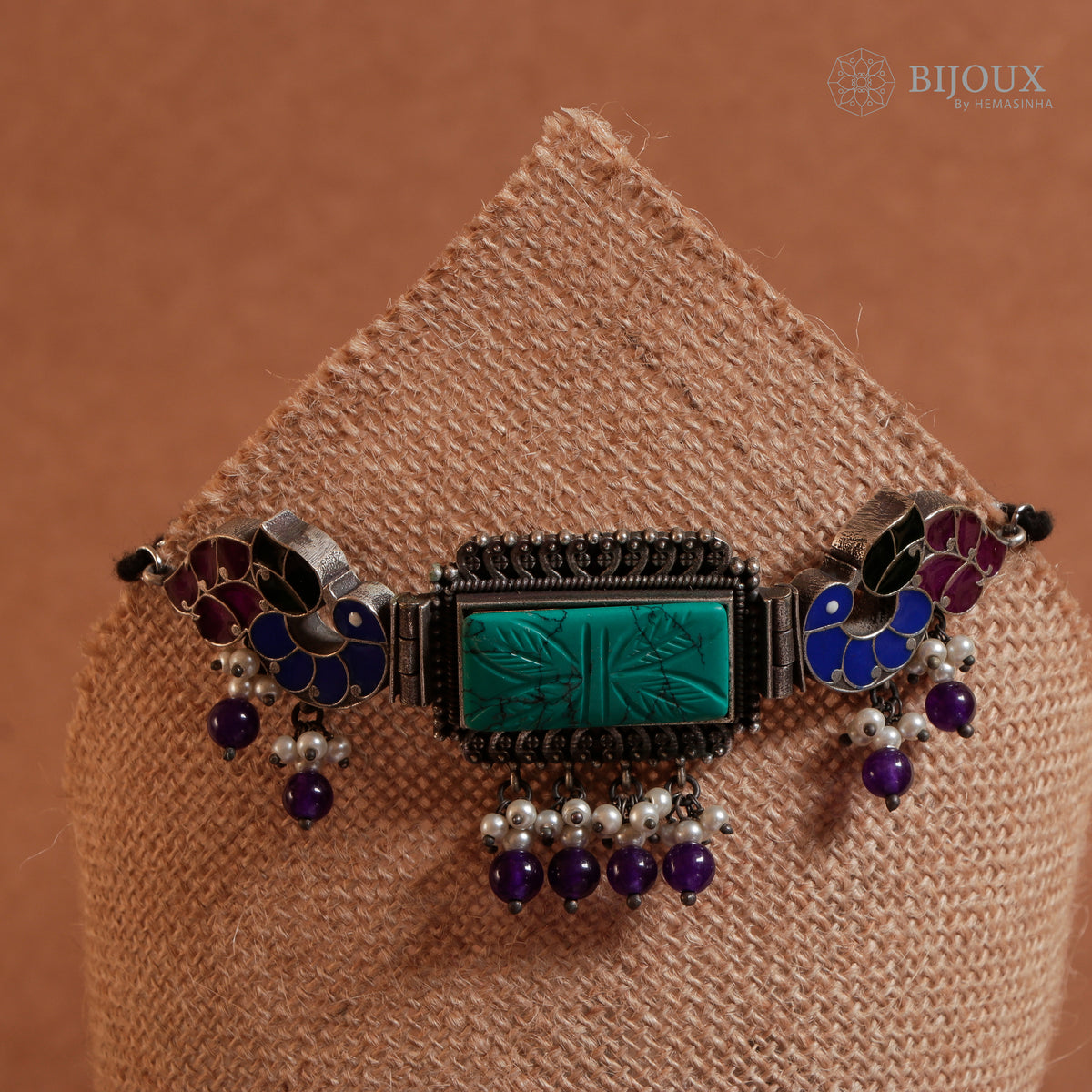 GYPSY CARVING STONE RAW AND RUSTIC HANDMADE CHOKER SET CH92