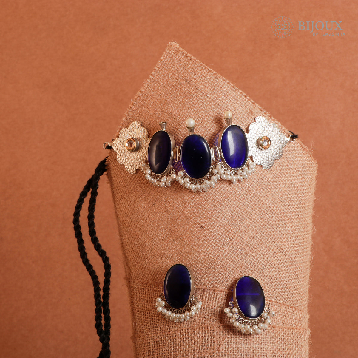 KATHIRA BIJOUX PREMIUM AND EXCLUSIVE HANDMADE CHOKER WITH EARRINGS CH60