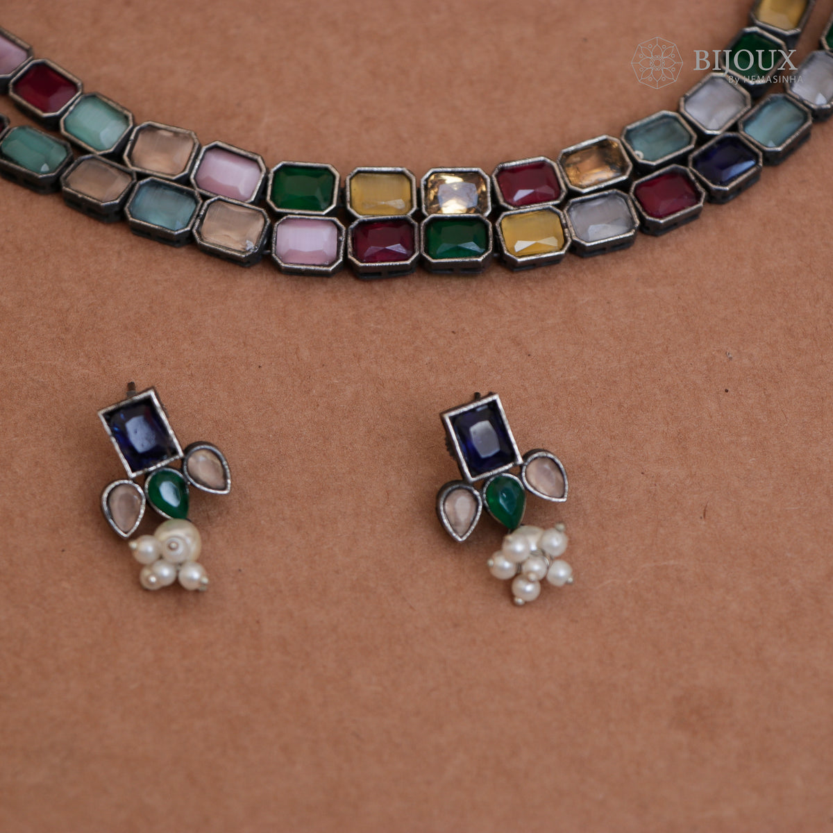 DIA PRINCESS RUSTIC FINISH SEMI HANDMADE NECKLACE NL46