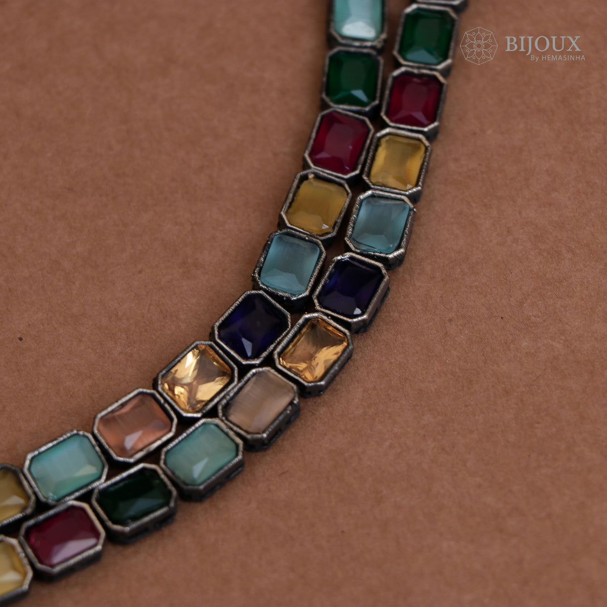 DIA PRINCESS RUSTIC FINISH SEMI HANDMADE NECKLACE NL46