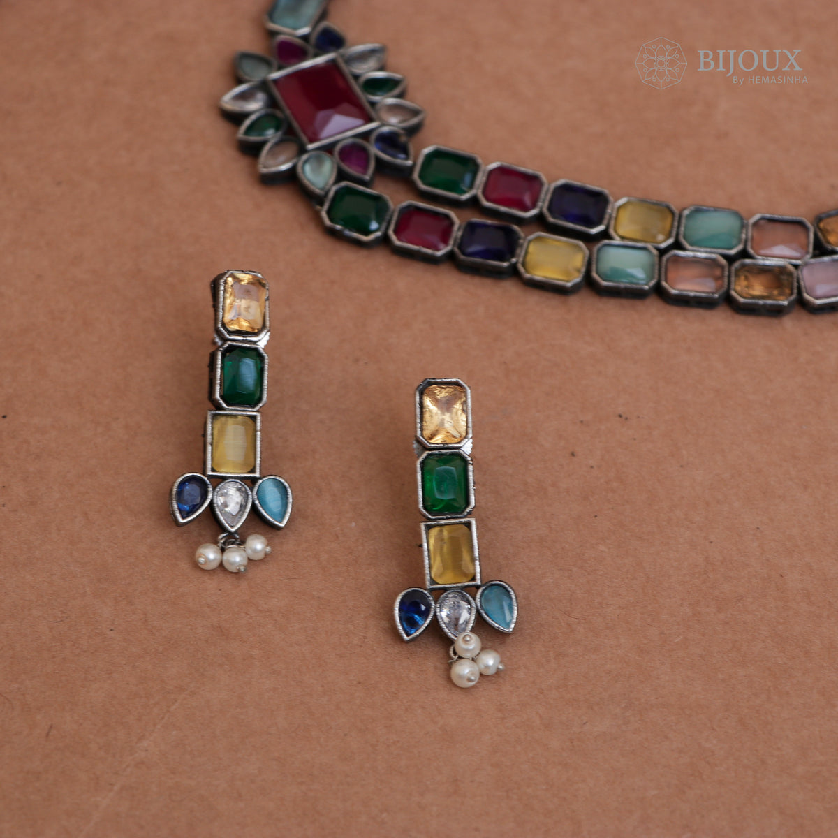 DIA PRINCESS RUSTIC FINISH SEMI HANDMADE NECKLACE NL46