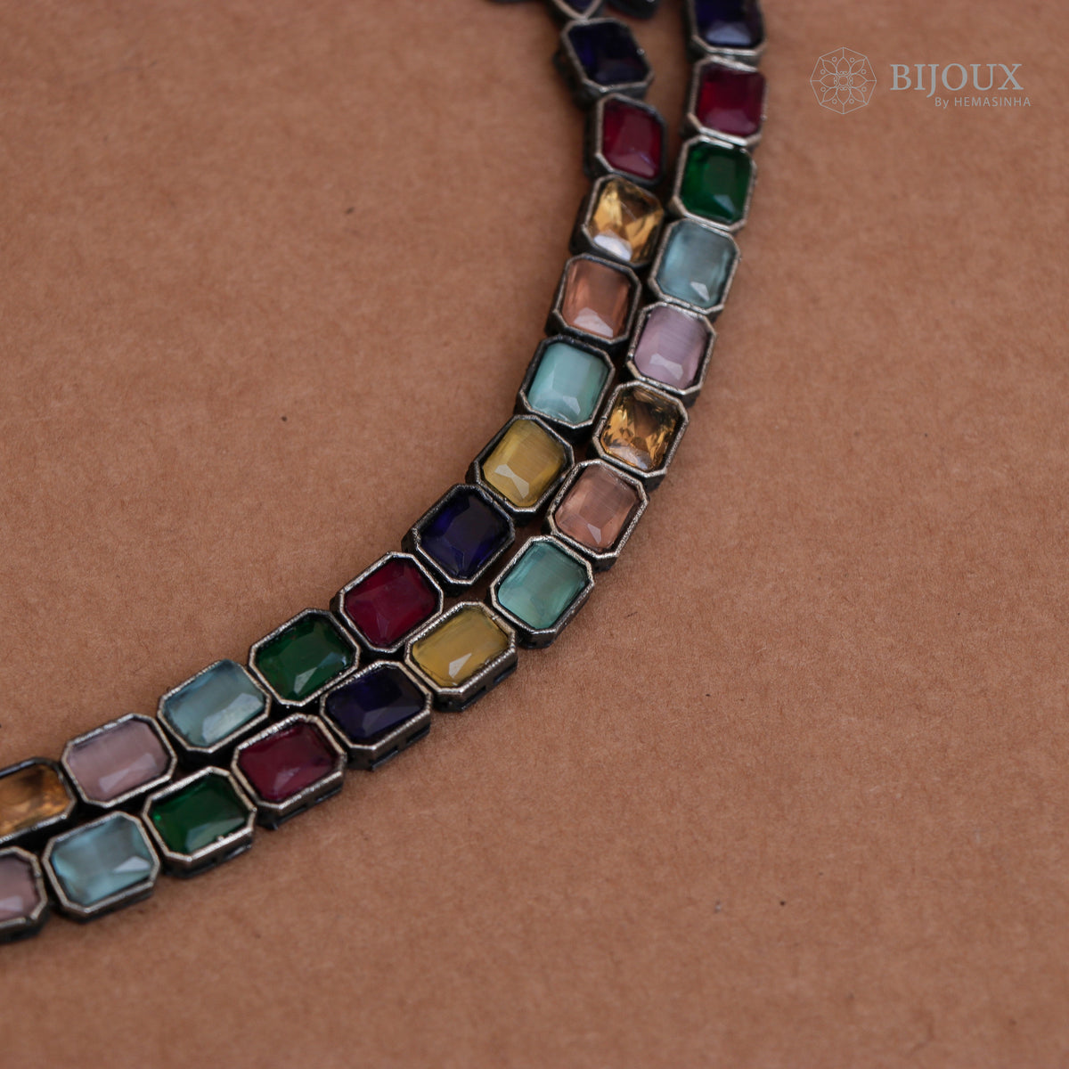 DIA PRINCESS RUSTIC FINISH SEMI HANDMADE NECKLACE NL46