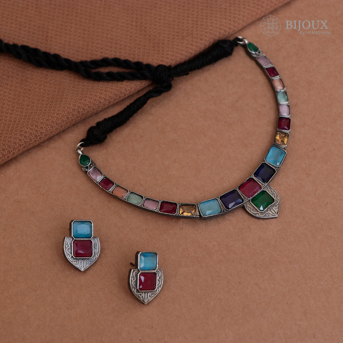 DHIA PRINCESS RUSTIC FINISH SEMI HANDMADE NECKLACE NL47