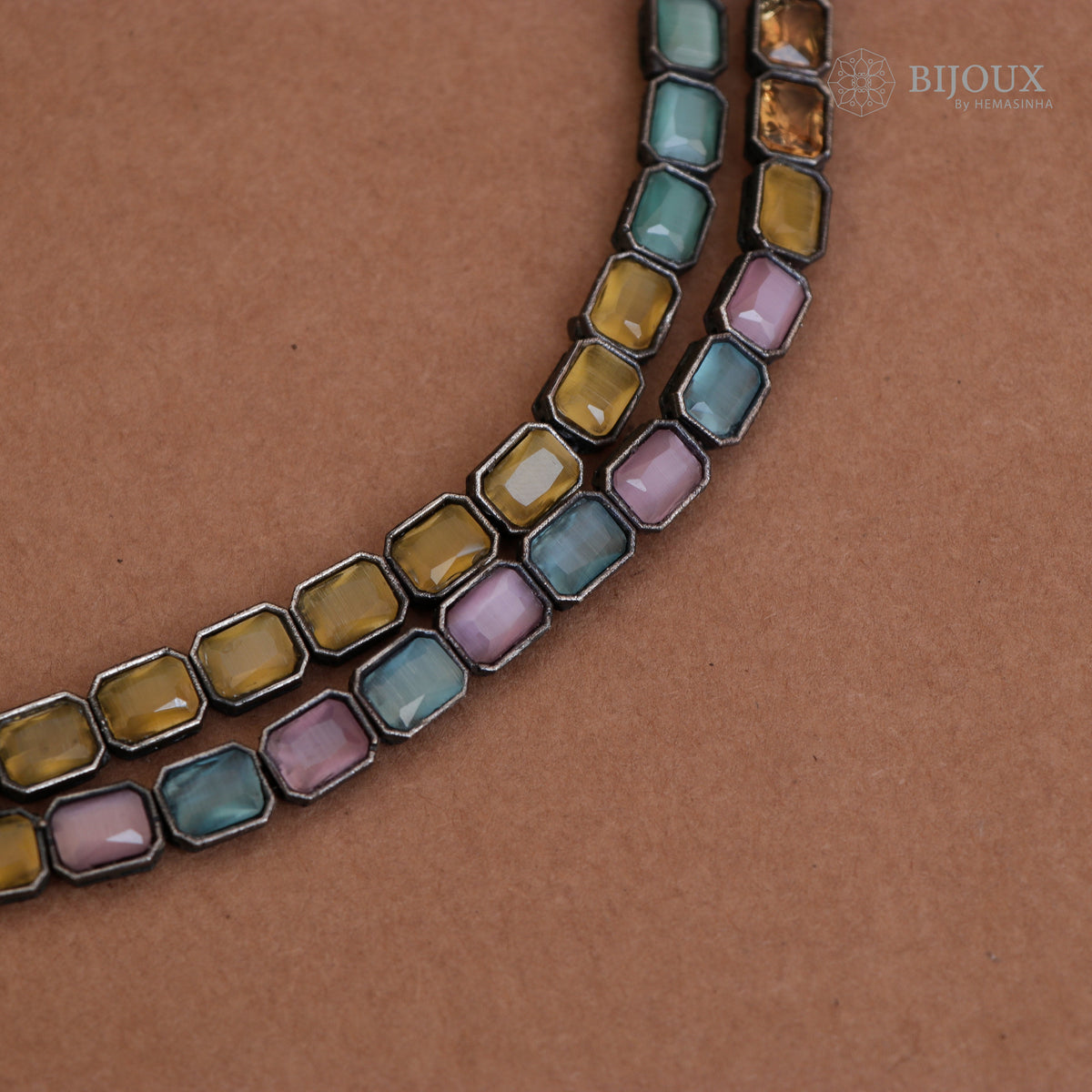 DIA PRINCESS RUSTIC FINISH SEMI HANDMADE NECKLACE NL46