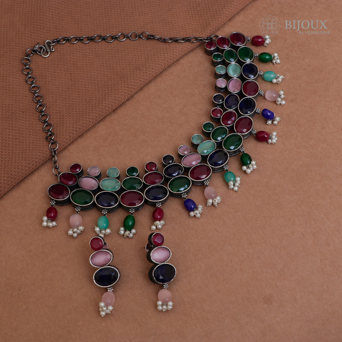 CLASSIC PRINCESS RUSTIC FINISH SEMI HANDMADE NECKLACE NL45