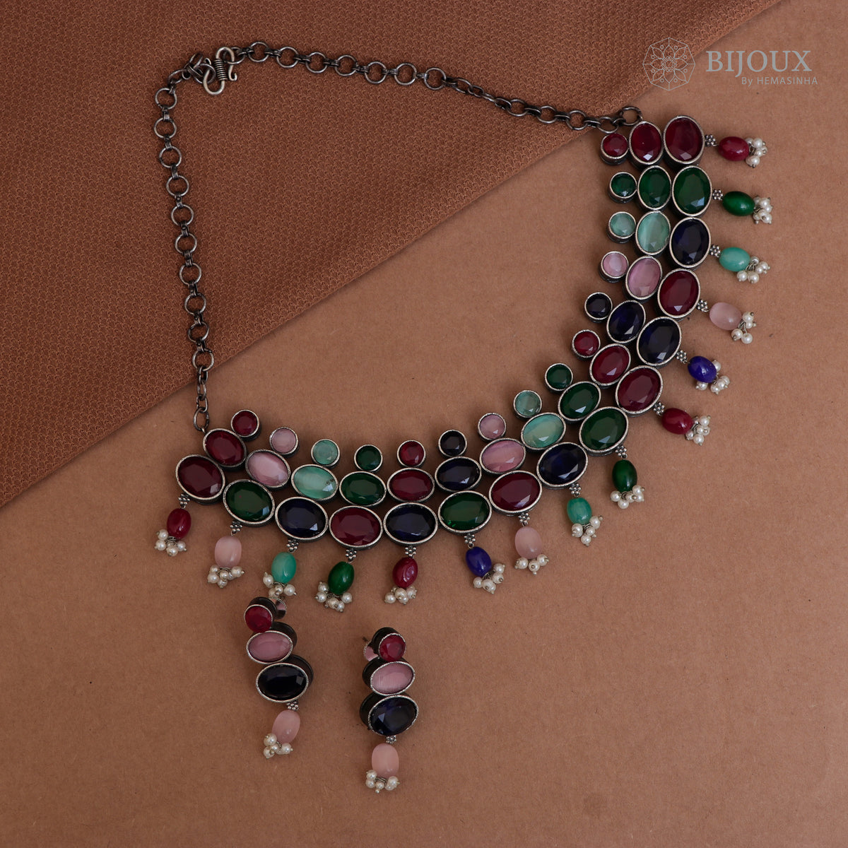 CLASSIC PRINCESS RUSTIC FINISH SEMI HANDMADE NECKLACE NL45