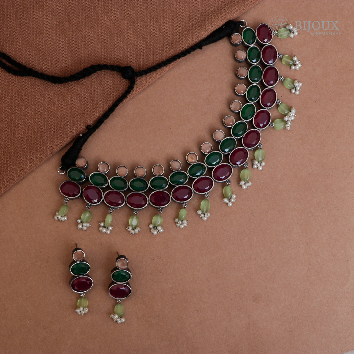 CLASSIC PRINCESS RUSTIC FINISH SEMI HANDMADE NECKLACE NL45