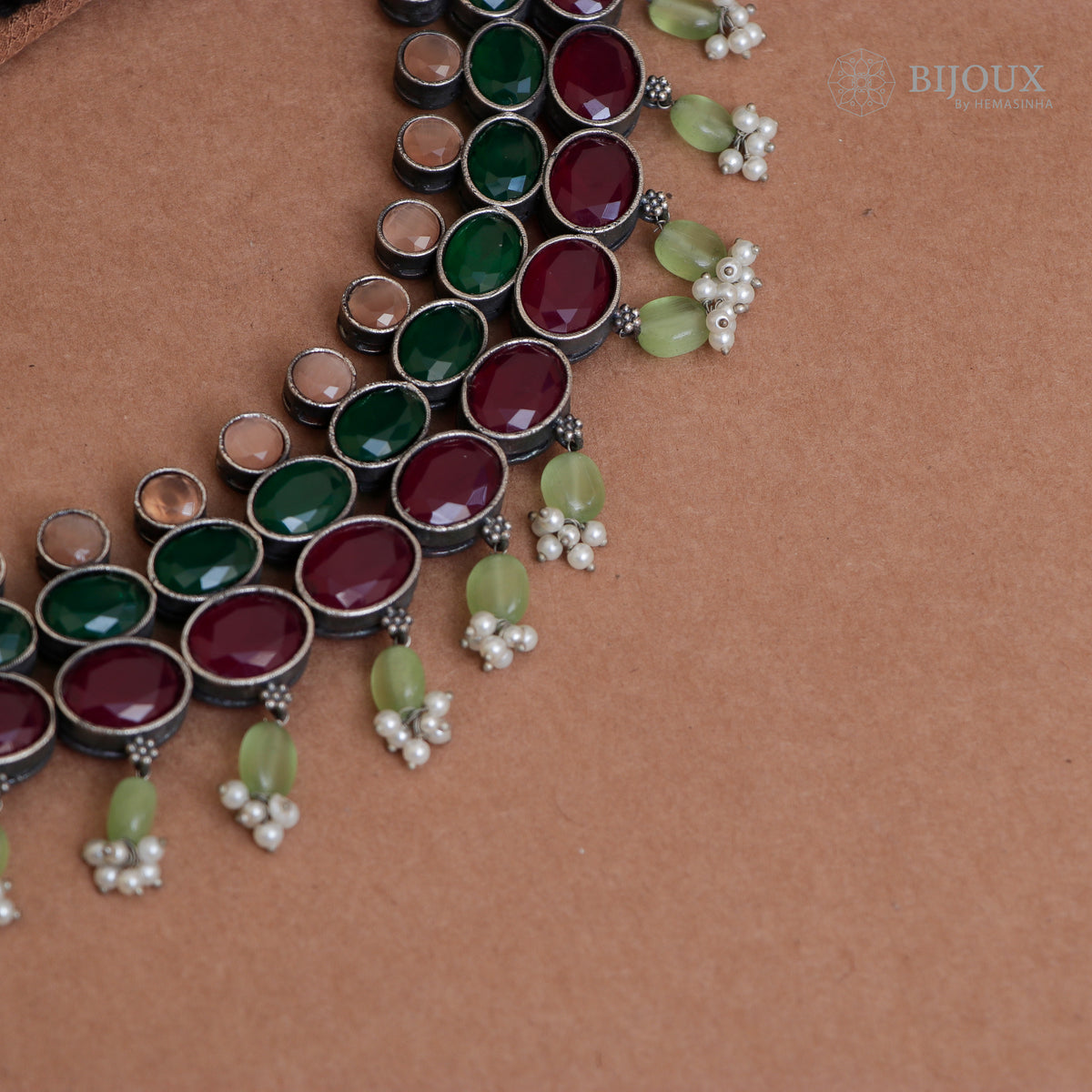 CLASSIC PRINCESS RUSTIC FINISH SEMI HANDMADE NECKLACE NL45