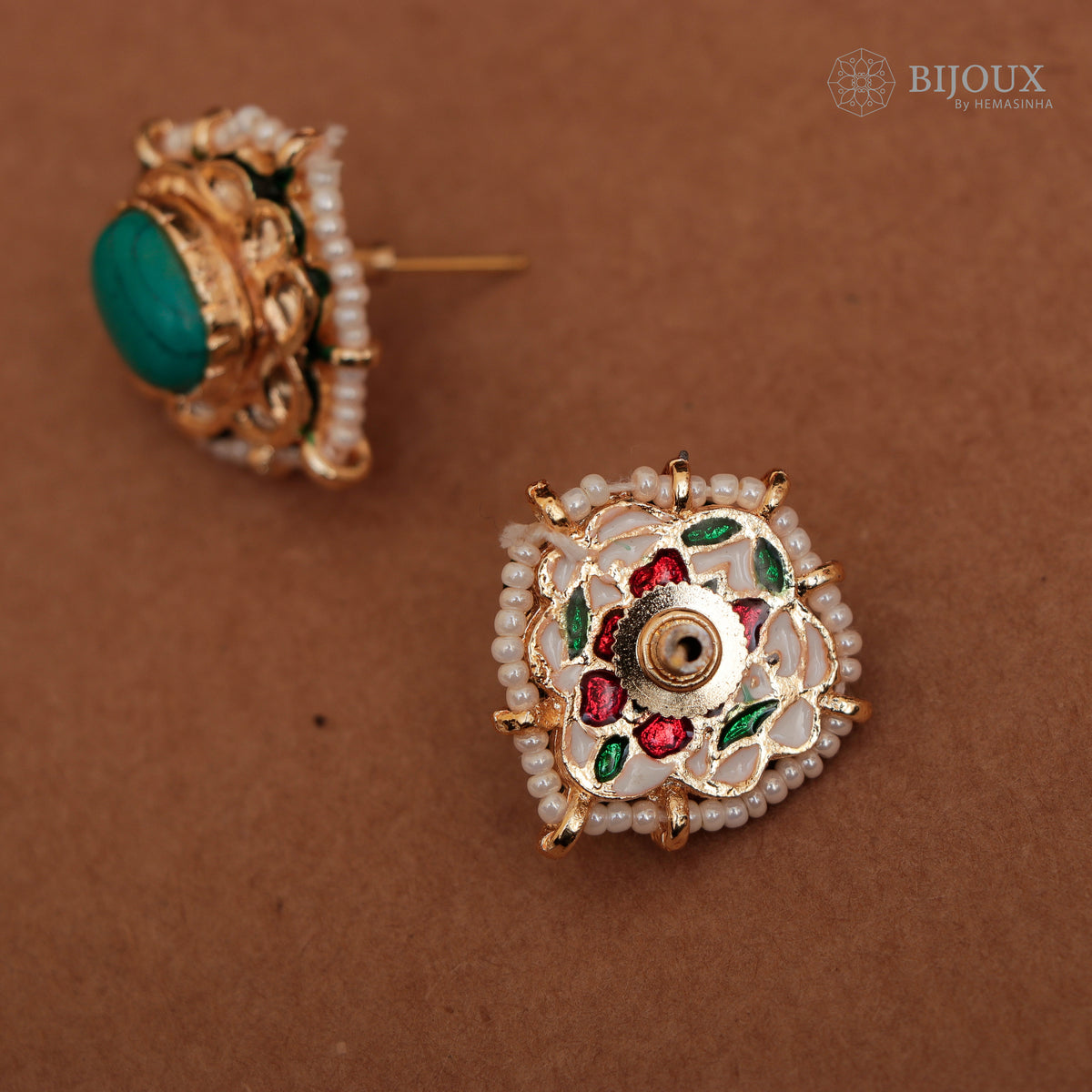 RYLEE BIJOUX PREMIUM KUNDAN SEMI HANDMADE CHOKER WITH EARRINGS CH207