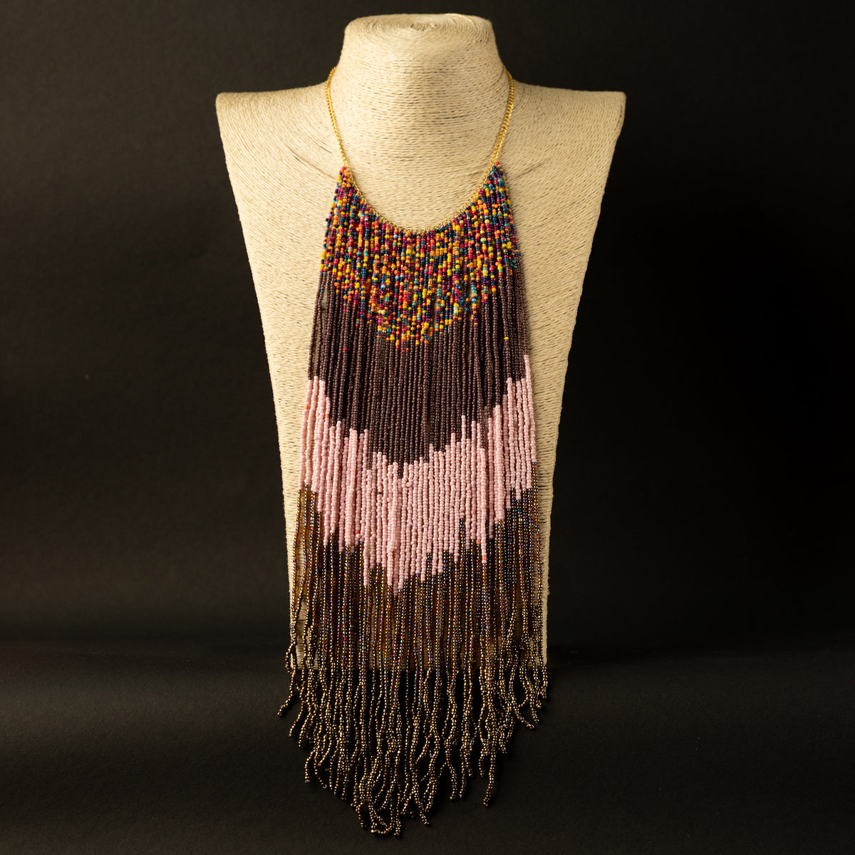 SARAH AFRO BEADED HANDMADE MALA/ NECKPIECE ML55