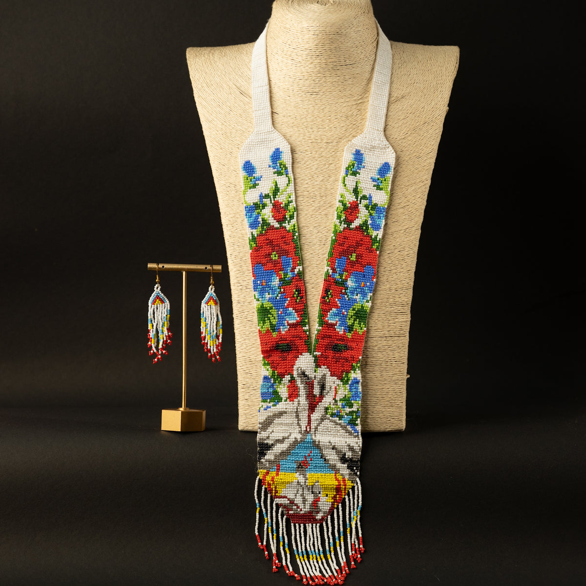 AUTUMN AFRO BEADED HANDMADE MALA/ NECKPIECE ML58