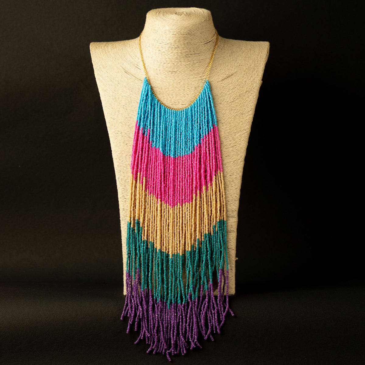 ALICE AFRO BEADED HANDMADE MALA/ NECKPIECE ML60